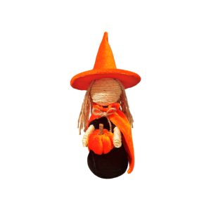 Brujita Decorativa Artesanal Color Naranja