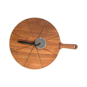 Tabla para Pizza de Madera con Cortador de Acero Inoxidable Hudson