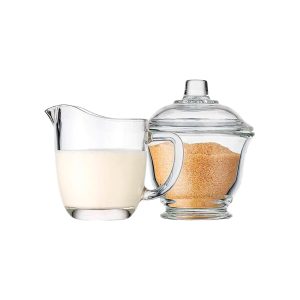 Juego de Cremera y Azucarera de Cristal 170 ml