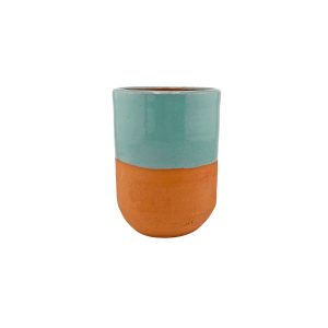 Vaso de Barro Rojo Artesanal Libre de Plomo
